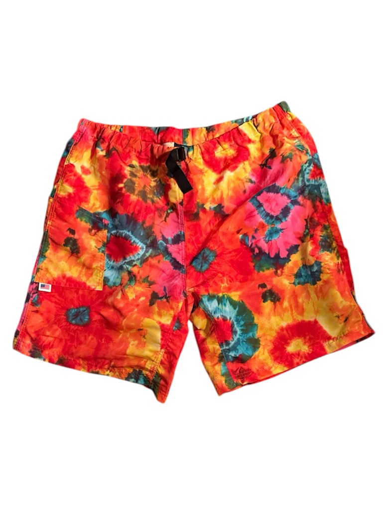 Kavu Men's Large Swim Trunks Board Shorts Rainbow Tie Dye, Made In Usa, Rare